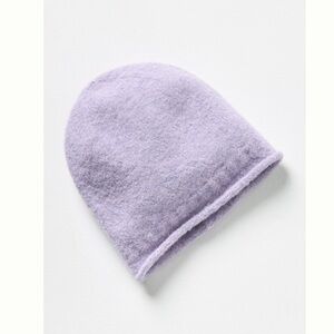 Anthropologie Roll-Brim Beanie Lavender Light Purple Wool Look NEW
